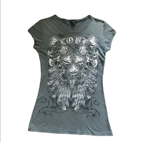 ⭐️Rue 21, Gray/Black/White ,T-Shirt, Size L⭐️ - Picture 3 of 10